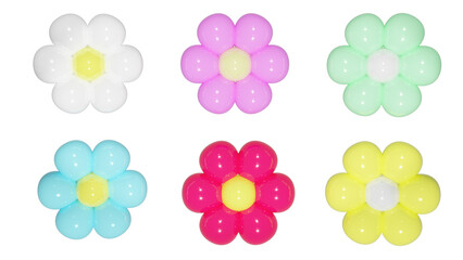 フラワーバルーン   Flower Balloon バルーンで作ったカワイイ花の風船です。 背景透過しています。 © YUPPAR