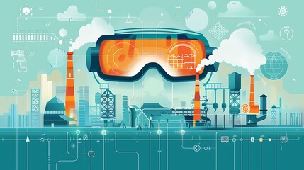 Wearable engineering device monitoring environmental factors for safety and health in industrial settings complete infographic scrutiny of wearable tech in future industrial engineering