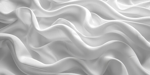 Obraz premium focus Soft sleep night bedroom sheet bed unmade surface Close rippled texture fabic wrinkled White fabric background bedding duvet comfort clothes design material 