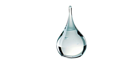 Water drop on transparent background