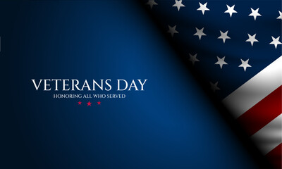 Happy Veterans Day United States of America background vector illustration