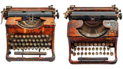 vintage typewriter with paper