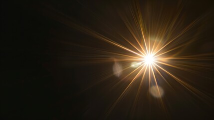 Fototapeta premium A bright light shining through a dark background with some stars, AI