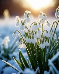 Fototapeta premium Frosted Bloom Splendor