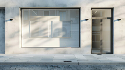 charming Paris store front mockup with clean design and inviting display windows