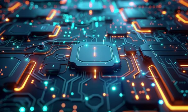 Cybersecurity network, interconnected systems, digital data protection, futuristic design, high detail, neon accents, 3D rendering, blue and green tones