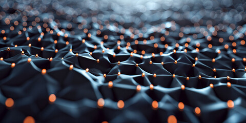 Detailed Visualization of a Graphene Surface with Nanoparticles Highlighting Advanced Material Science and Nanotechnology
High-Tech Illustration of Graphene Nanostructure Emphasizing