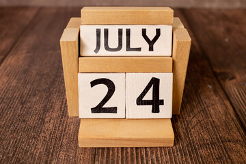 July 24 written on a calendar to remind you an important appointment