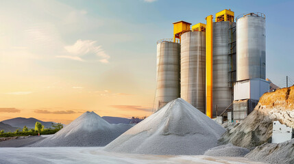Obraz premium Sand destined for cement manufacturing in a quarry