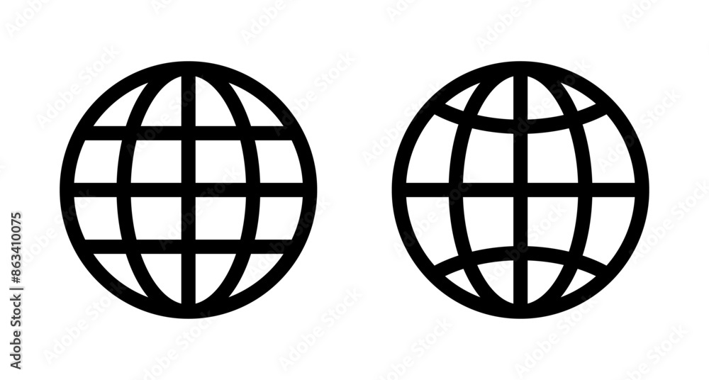 Wall mural web icon vector isolated on white background. website vector icon. internet world vector