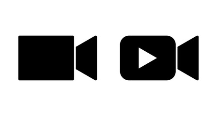 Video camera icon vector isolated on white background. Video camera vector icon. Camera Icons. Movie Sign. Cinema