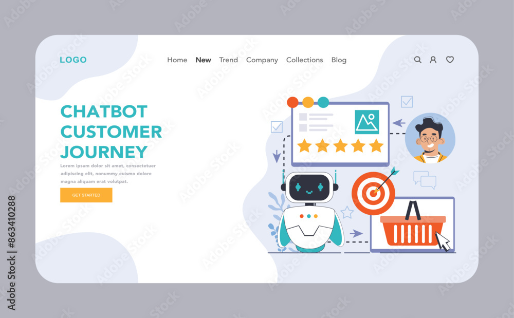 Canvas Prints chat bot web or landing. ai-powered customer service. online consultation