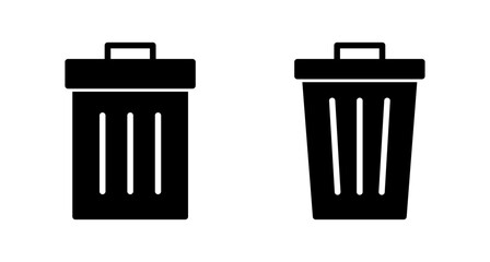 Trash icon vector isolated on white background. trash can icon. Delete icon vector
