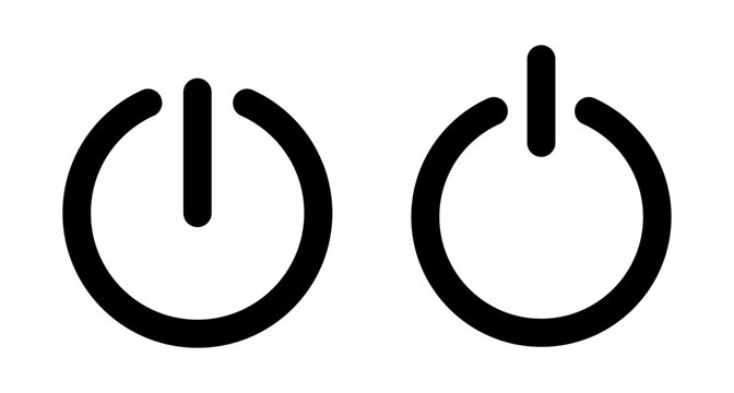 Power icon vector isolated on white background. Power Switch Icon. Start power icon