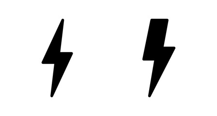 Lightning icon vector isolated on white background. Bolt icon vector. Energy and thunder electric icon