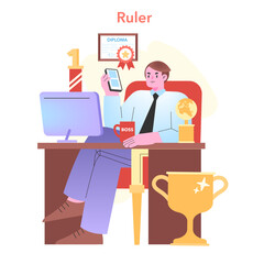 Ruler concept. Vector illustration.