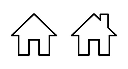 Fototapeta premium Home icon vector isolated on white background. House vector icon. Address