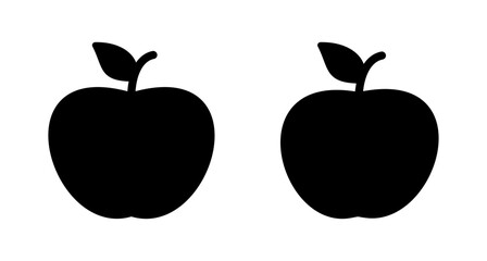 Apple icon vector isolated on white background. Apple vector icon.