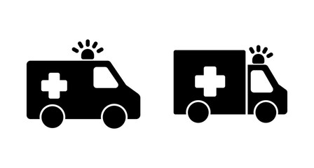 Ambulance Icon vector isolated on white background. Ambulance Icon Design. ambulance truck icon vector