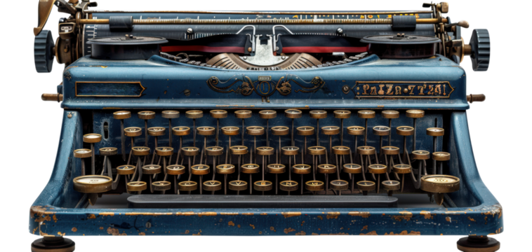 old typewriter with paper