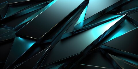 Abstract background blue color with geometric 3D texture and light leaks