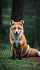 Fototapeta premium Red Fox in a Forest
