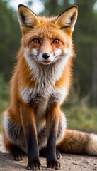 Fototapeta premium Red Fox in a Forest