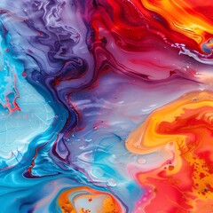 Vibrant watercolor paint drips and stains on soft fibrous paper material with a dynamic rainbow gradient  Organic and illustrative hand drawn watercolor painting style
