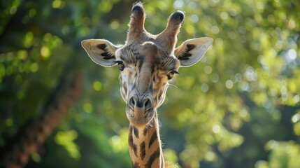 Obraz premium Giraffe in Zoos and the Wild A Study of the Long Necked Mammal s Habitat in East Africa
