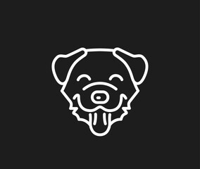 logo vector line head dog abstract simple