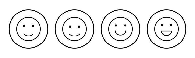 smile icon set. smile emoticon icon. feedback