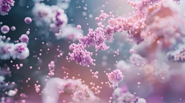 Detailed microscopy animation of a protein kinase enzyme in action catalyzing the transfer of phosphate groups to target proteins.