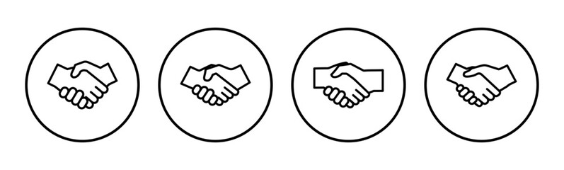 Fototapeta premium Handshake icon set. business handshake. contact agreement
