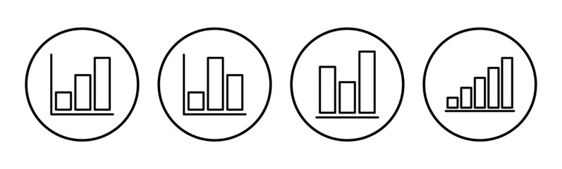 Growing graph Icon set. Chart icon. diagram icon