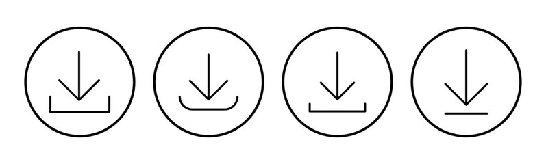 Download icon set. Download vector icon