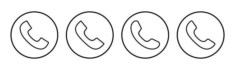 Call icon set. telephone icon vector. phone icon vector. contact us