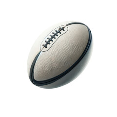 High-quality image of a rugby ball isolated on a white background perfect for sports-related designs and content.