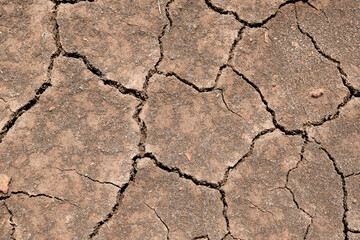 Wall texture soil dry crack pattern of drought lack of water of nature brown old broken background.