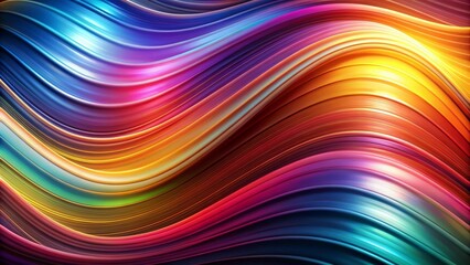 Vibrant wavy abstract background with mesmerizing smooth curves and elegant lines, providing ample copy space for text or graphics.