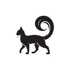 Set of black cats looking out the window. Collection of cartoon cats peeking of the corner. Funny peeking pets. Playful kitten. Vector illustration on white background.