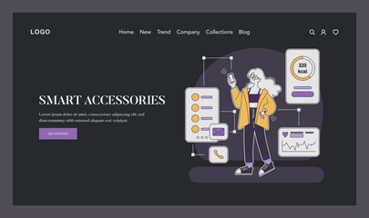 fashion tech. Flat Vector Illustration