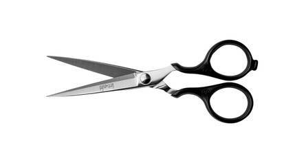 School , seamstress steel scissors isolated on transparent background