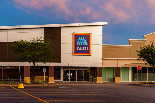 Aldi at dusk