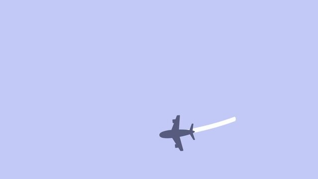 airplane animation, animated icon, video, mp4
