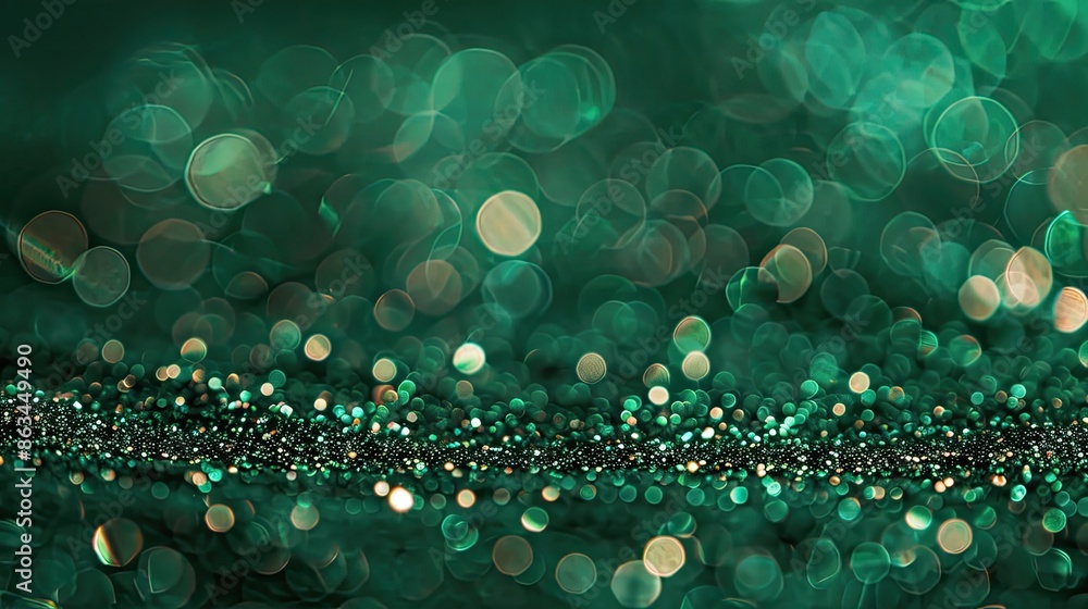 Aufkleber a green background with many small circles. the circles are of different sizes and are scattered all