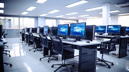 PC・パソコンが設置された部屋の風景