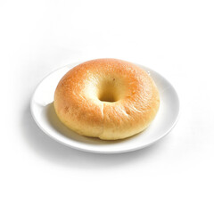 Korean donut. There are photo and vector versions for design idea. The donut is made in the Korean style, so it has a soft and spongy texture. It is ideal for breakfast and drinking coffee.