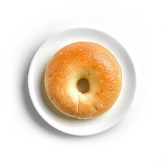 Korean donut. There are photo and vector versions for design idea. The donut is made in the Korean style, so it has a soft and spongy texture. It is ideal for breakfast and drinking coffee.