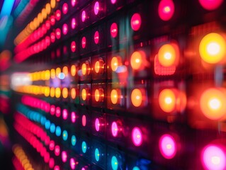 An LED light sign displaying iconic 80s slang phrases., isolated white background, Retro 80s synthwave, Photo stock style, clean background, no copyrighted logo, no letters