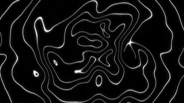 black and white fabric lines animation, motion graphic liquid background